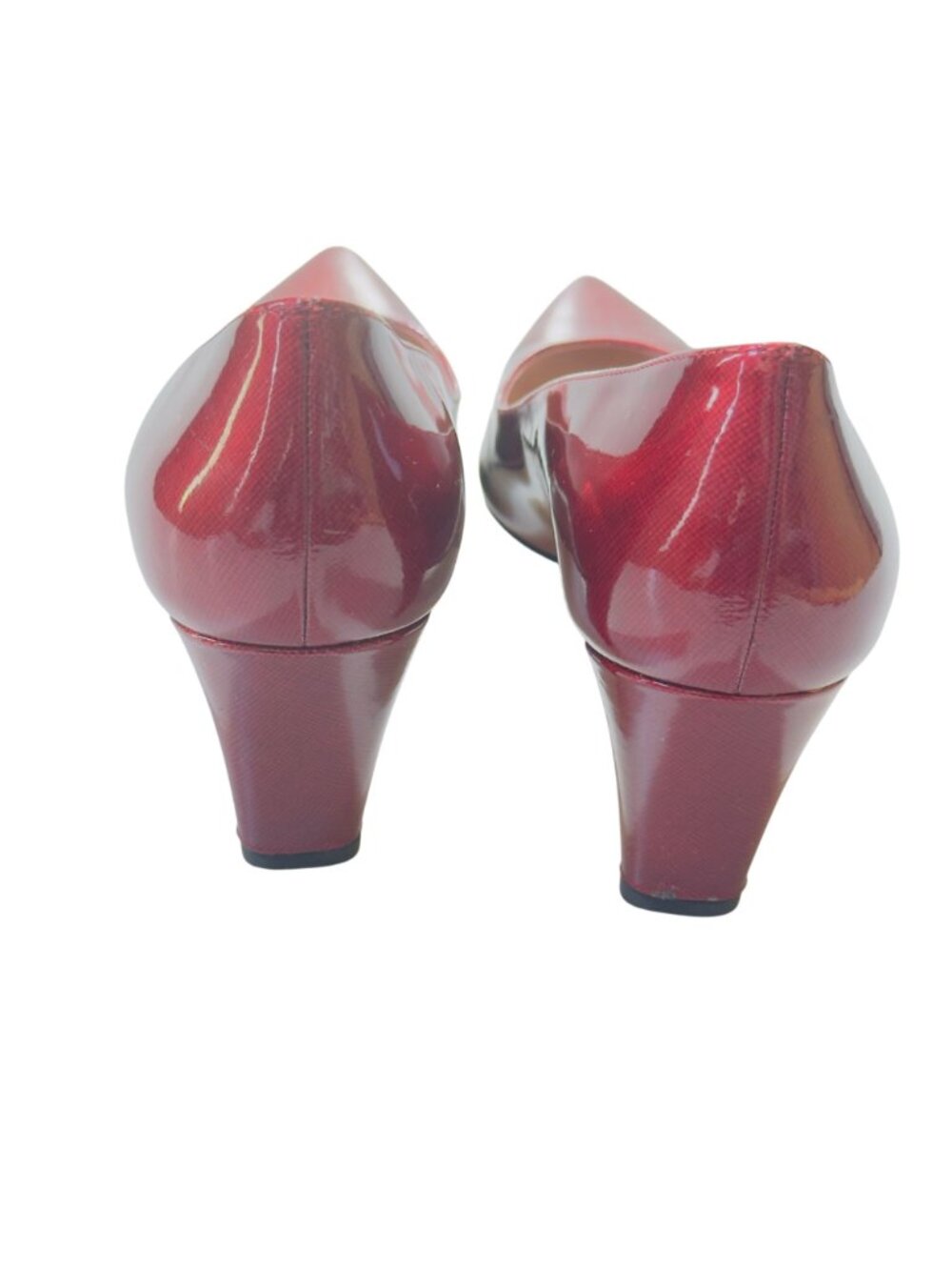 STUART WIETZMAN Women's Red Patent Leather High Heel Pumps Size 8M - Picture 5 of 10